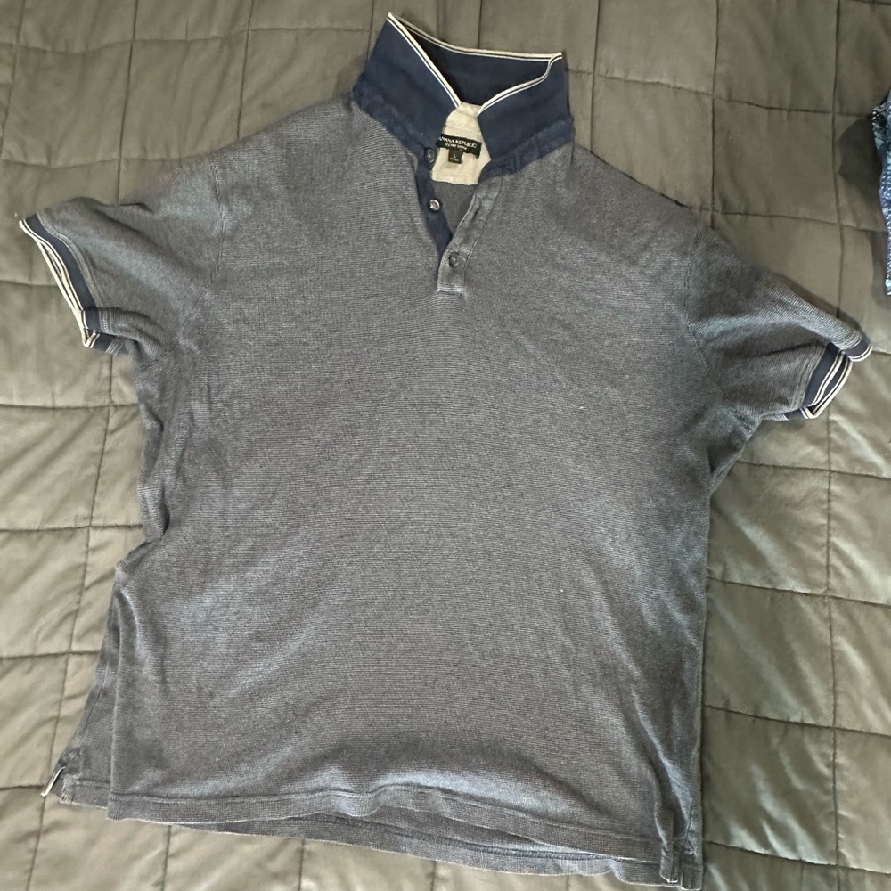 Blue collar shirt